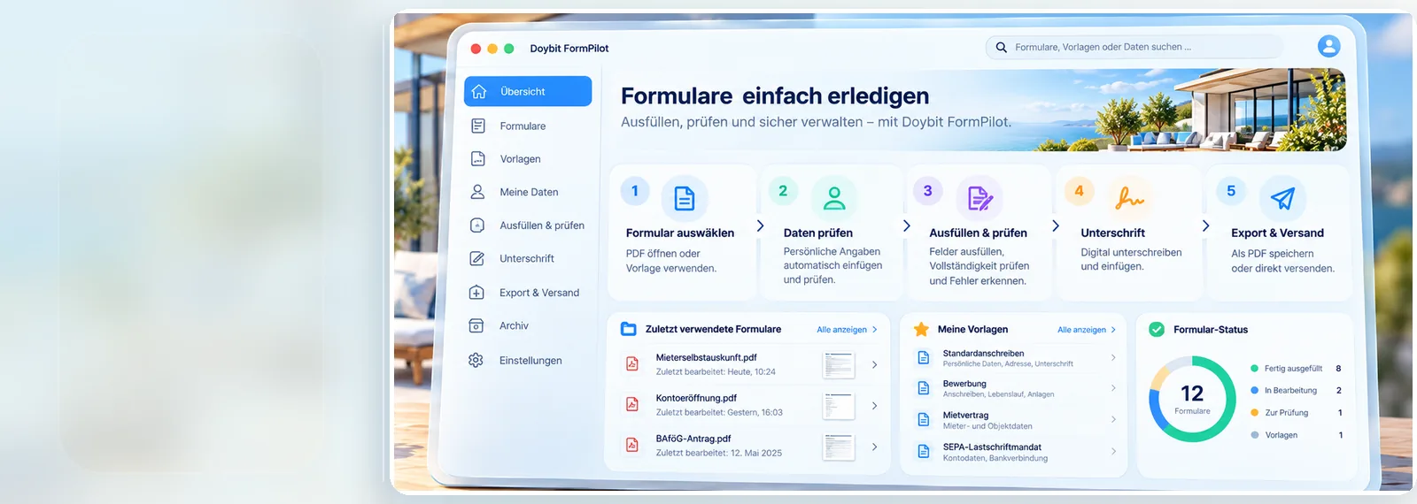 Doybit FormPilot – deutschsprachige Konzeptvorschau