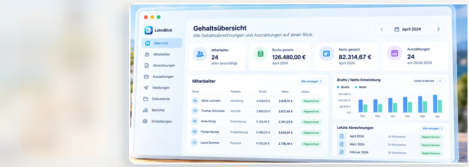 LohnBlick – deutschsprachige Konzeptvorschau