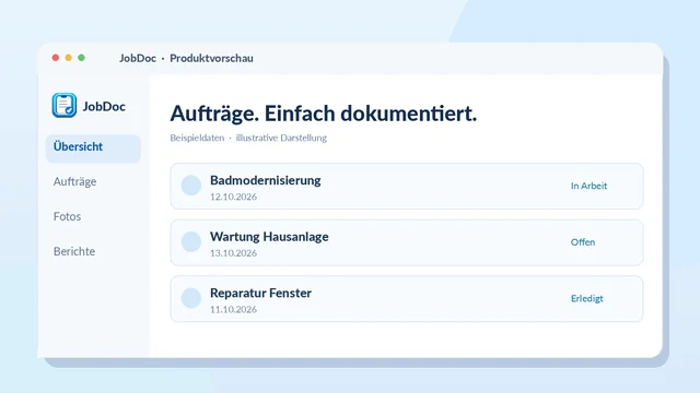 JobDoc – illustrative Produktvorschau