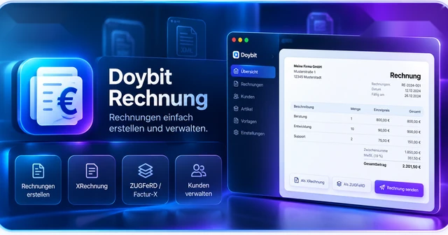 Doybit Rechnung – illustrative Produktvorschau