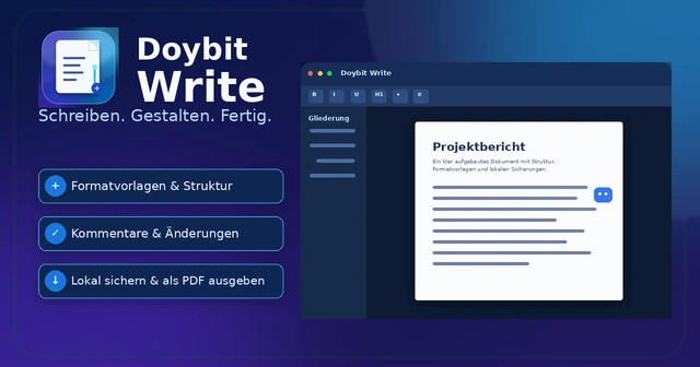 Doybit Write – illustrative Produktvorschau